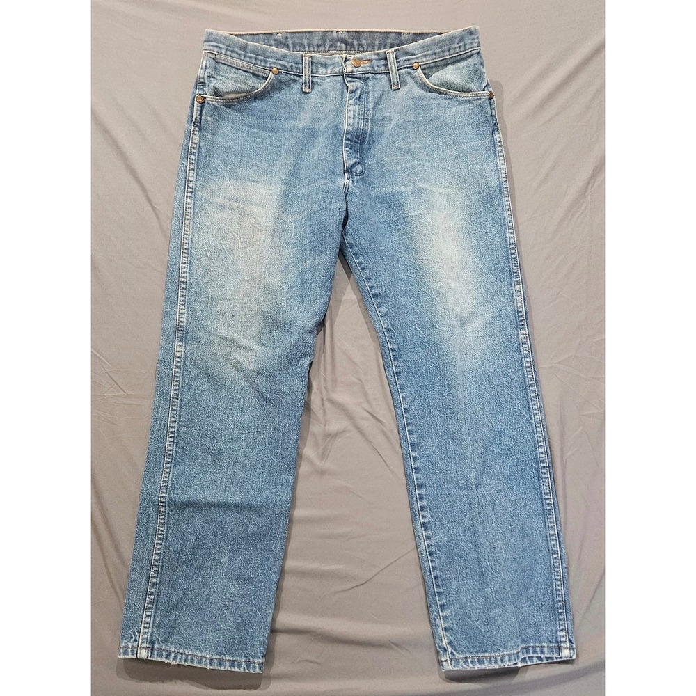 Vintage Wrangler Jeans Made in USA Men 36x29 Blue 13MWZ Cowboy Cut Straight Leg